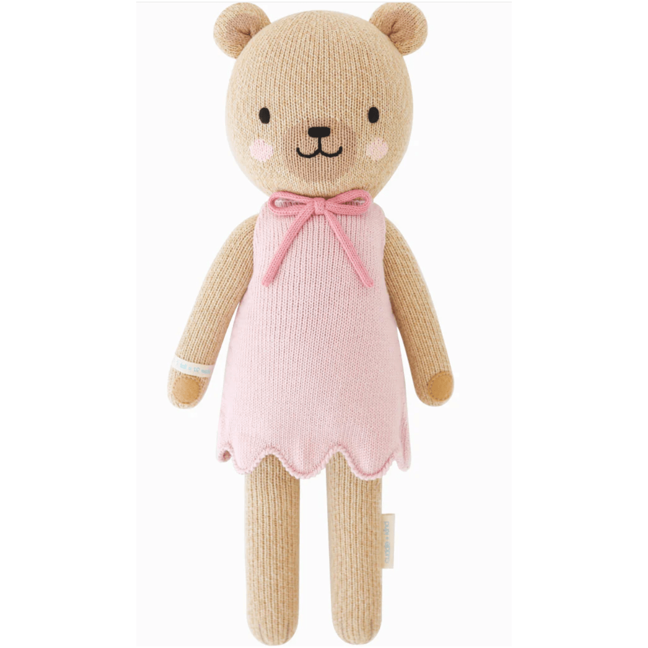 Bella the Honey Bear (little) 13" - White Farmhouse Flowers