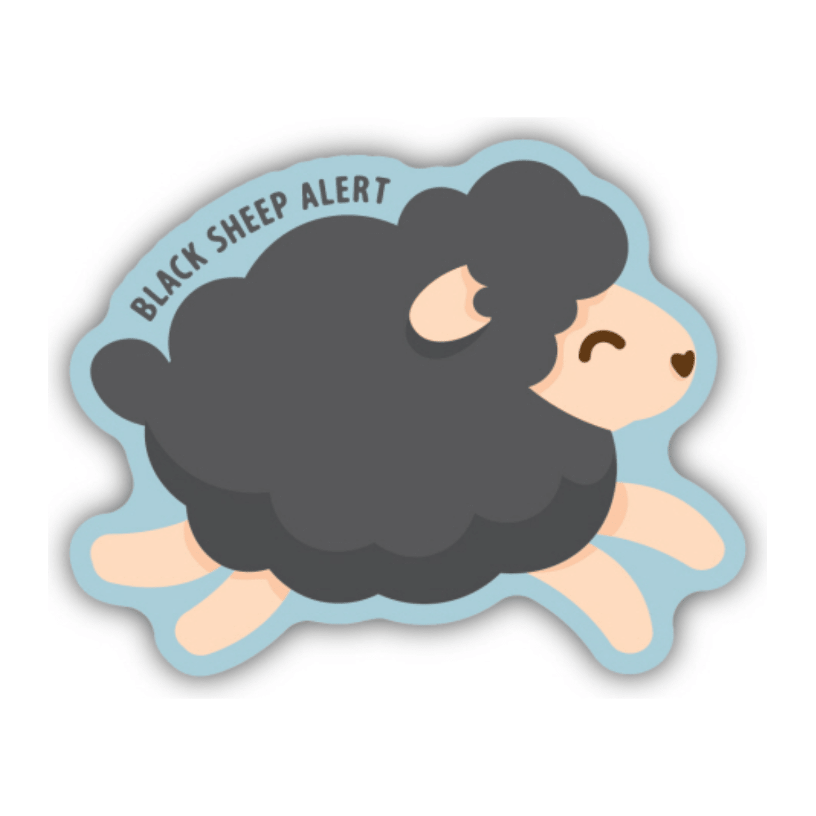 Black Sheep Alert Sticker - White Farmhouse Flowers