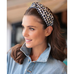 Black Gingham Headband
