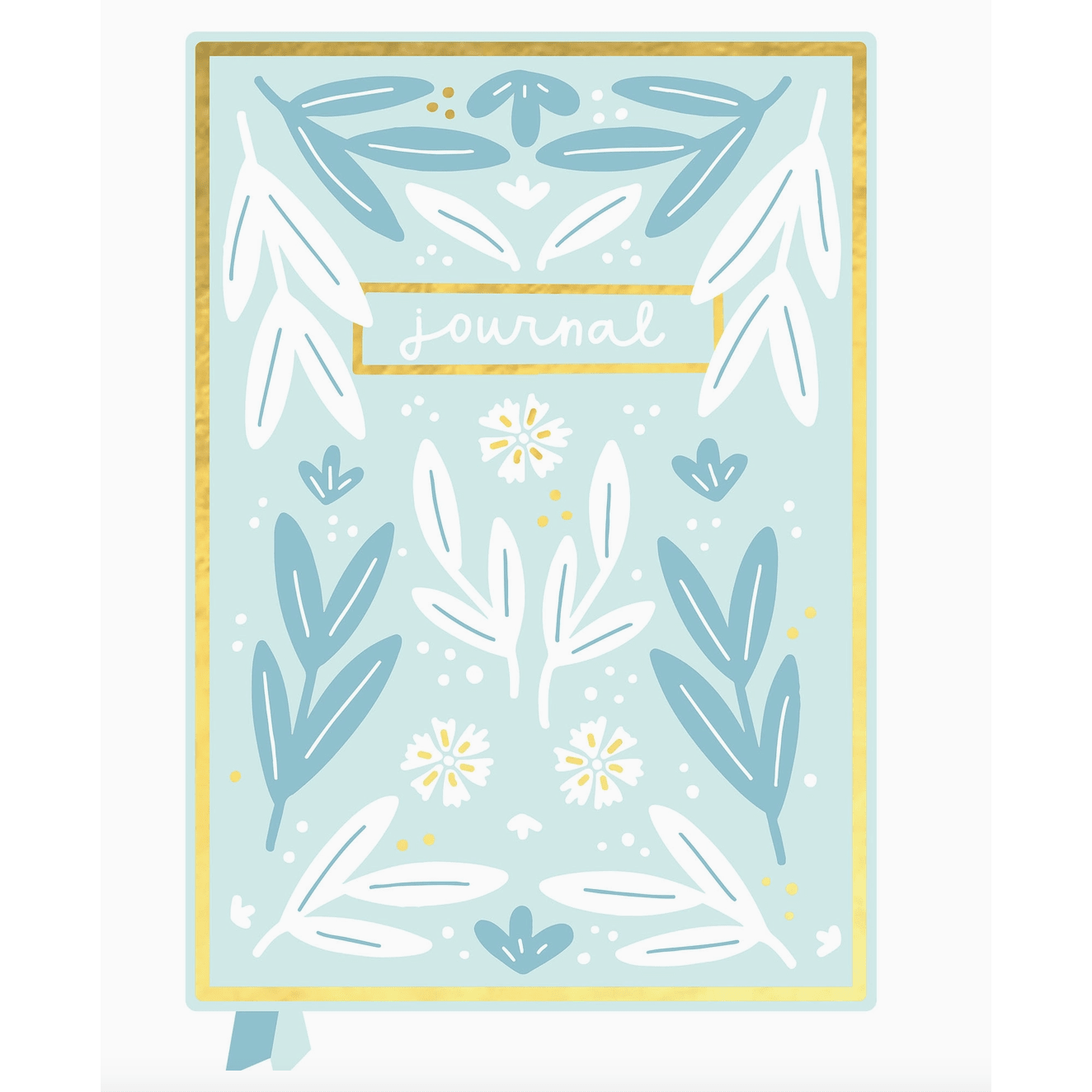 Blue Book Journal - White Farmhouse Flowers
