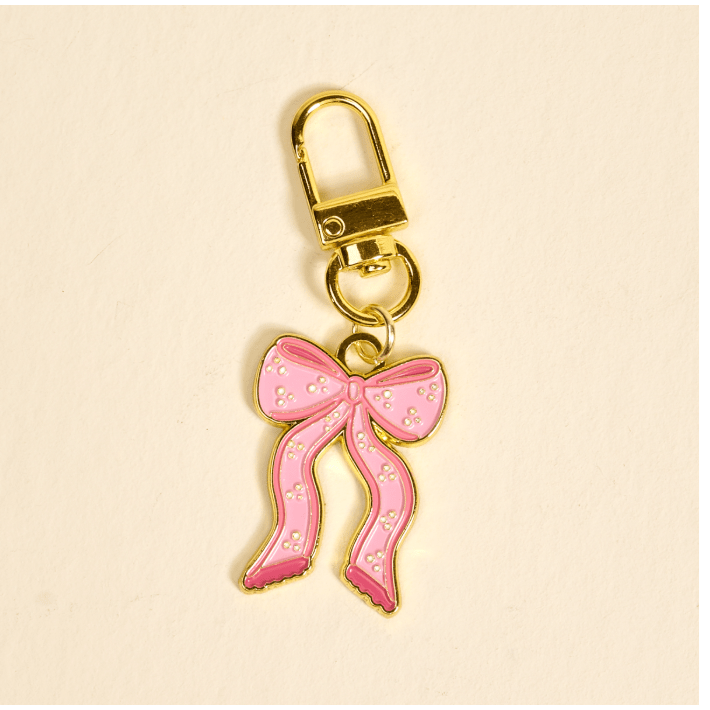 Bow Pink Pawfect Collar Charm - White Farmhouse Flowers