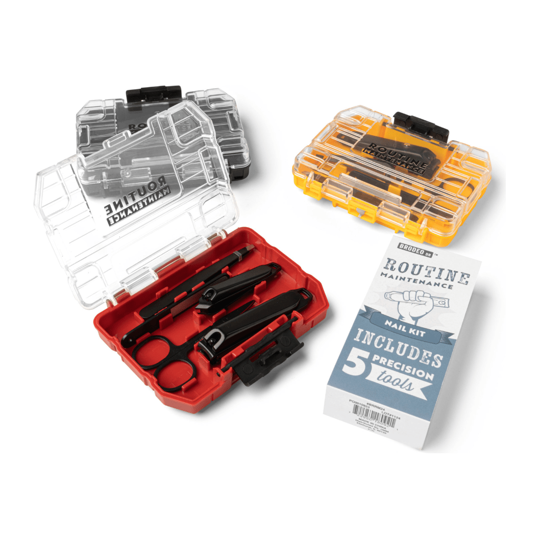 Brodeo Maintenance Nail Kit for Men - White Farmhouse Flowers