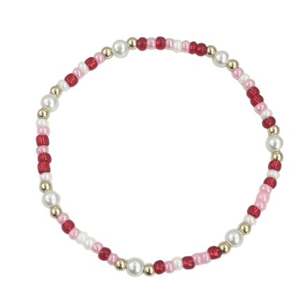 Candy Kisses Pearl Bracelet - White Farmhouse Flowers