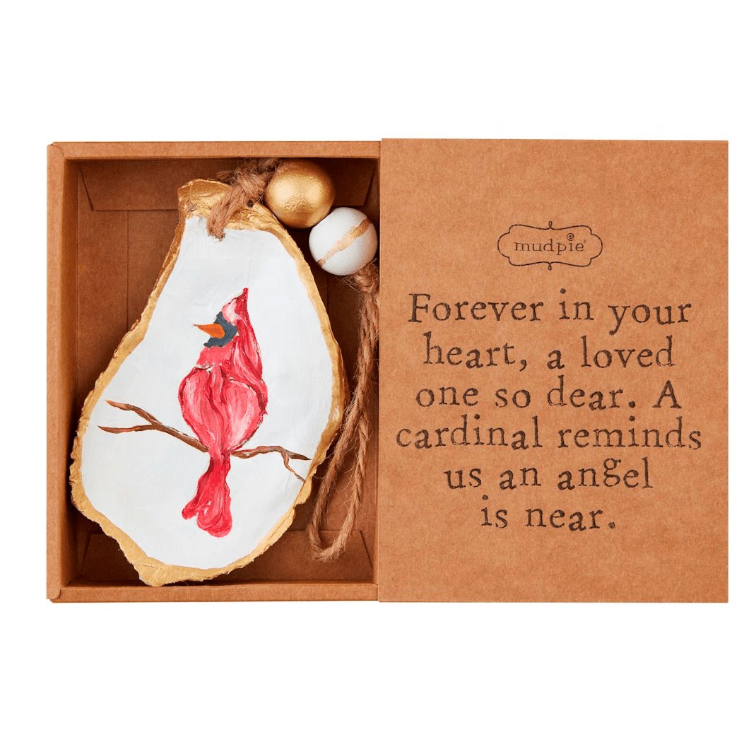 Cardinal Oyster Ornament - White Farmhouse Flowers