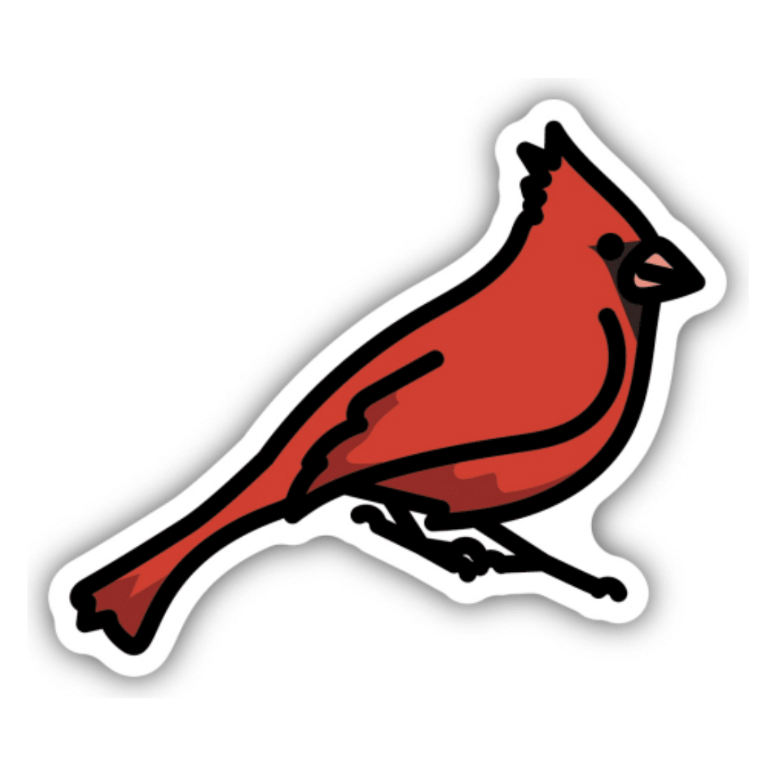 Cardinal Sticker - White Farmhouse Flowers