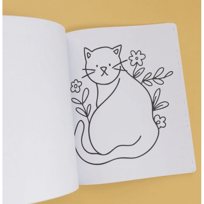 Cat Lover Coloring Activity & Coloring Book - White Farmhouse Flowers