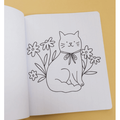 Cat Lover Coloring Activity & Coloring Book - White Farmhouse Flowers