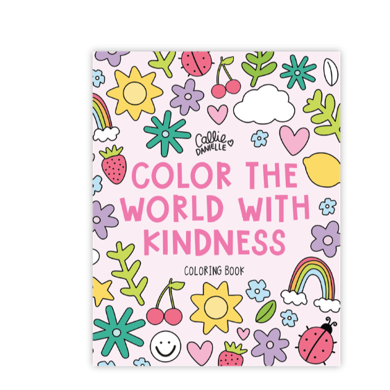 Color the World with Kindness Coloring Book - White Farmhouse Flowers