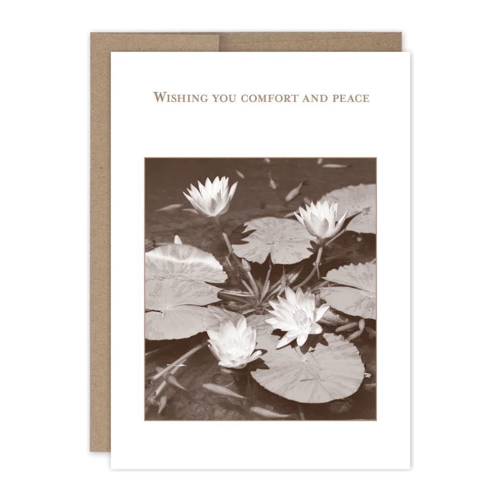 Comfort and Peace Sympathy Card SM789 - White Farmhouse Flowers