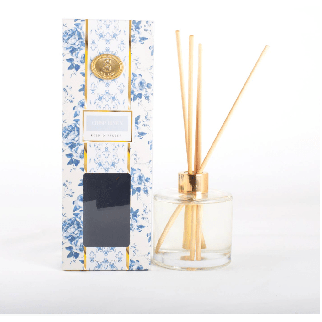 Crisp Linen Reed Diffuser - White Farmhouse Flowers