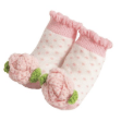 Crochet Rattle Toe Socks - White Farmhouse Flowers