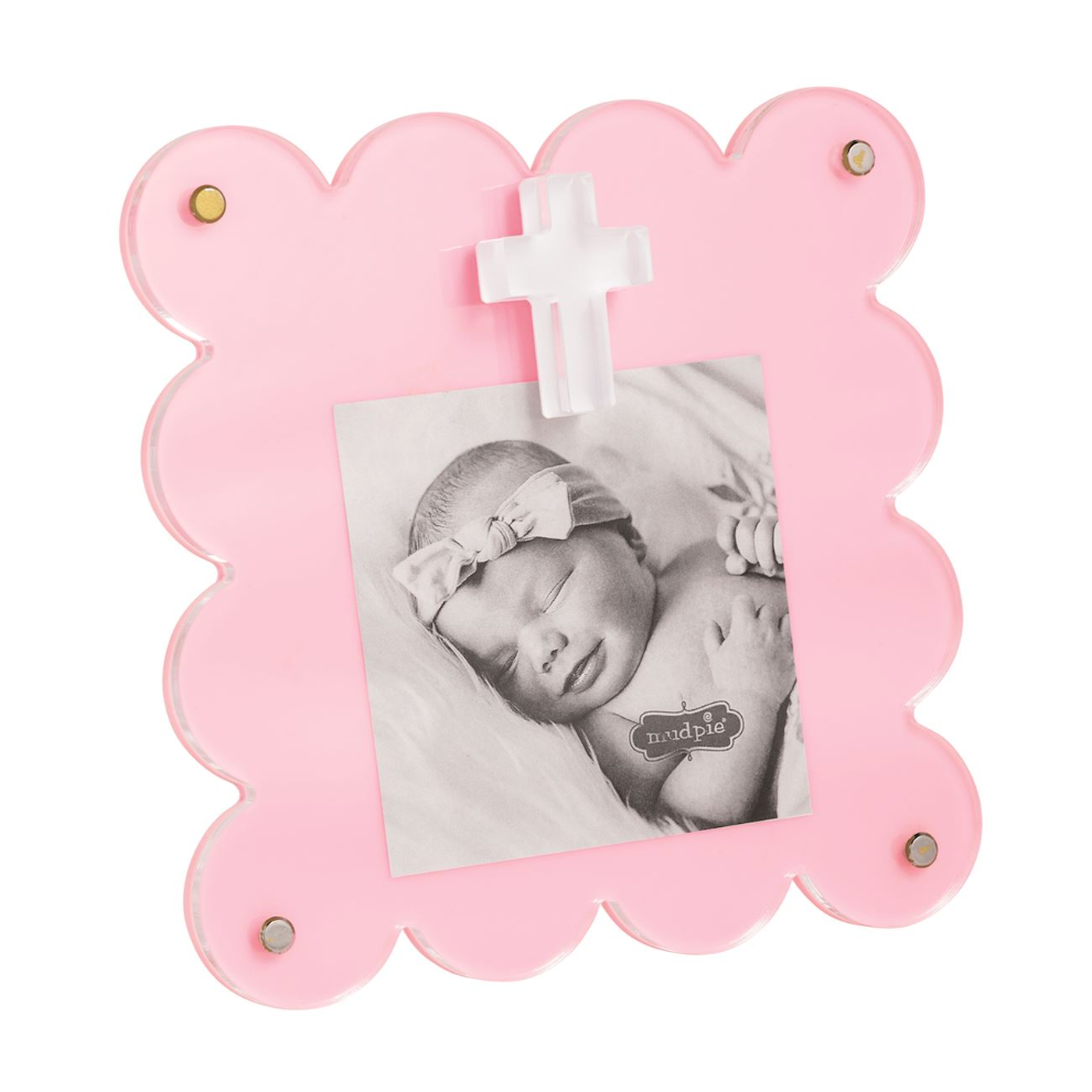 Pink Cross Picture Frame