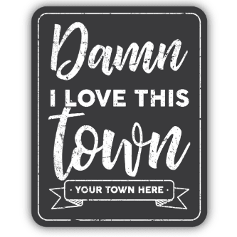 Damn I love this town Parkville, MO Sticker - White Farmhouse Flowers