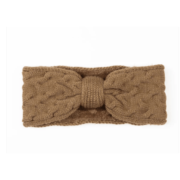 Dark Khaki Kinara Knot Headband - White Farmhouse Flowers