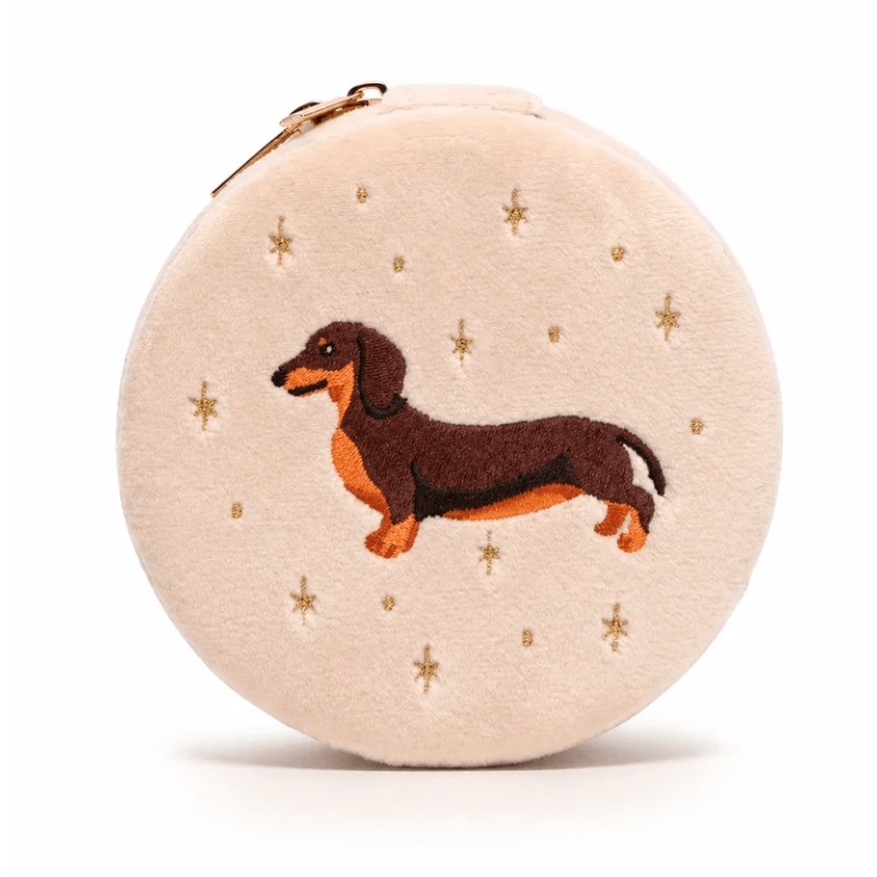 Dog Jewelry Zip Case - White Farmhouse Flowers