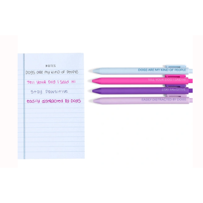 Dog Lover Pen Set - White Farmhouse Flowers