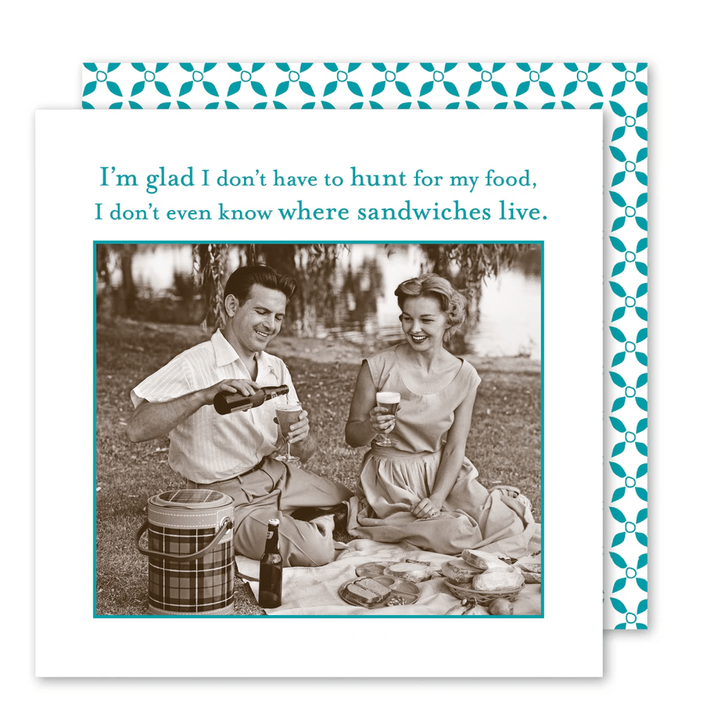 Don't Know Where Sandwiches Live Beverage Napkins - White Farmhouse Flowers