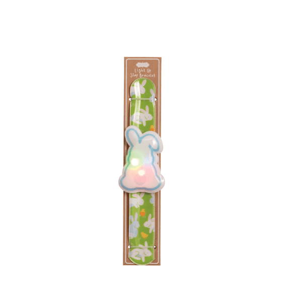 Easter Light - Up Slap Bracelet - White Farmhouse Flowers