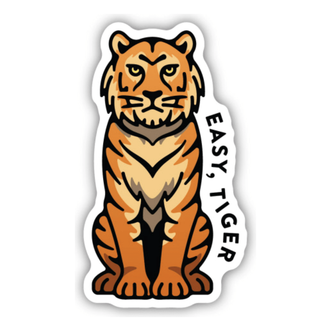 Easy Tiger Sticker - White Farmhouse Flowers