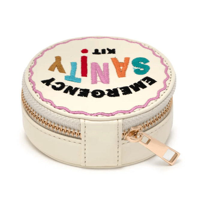 Emergency Daily Pill Case - White Farmhouse Flowers