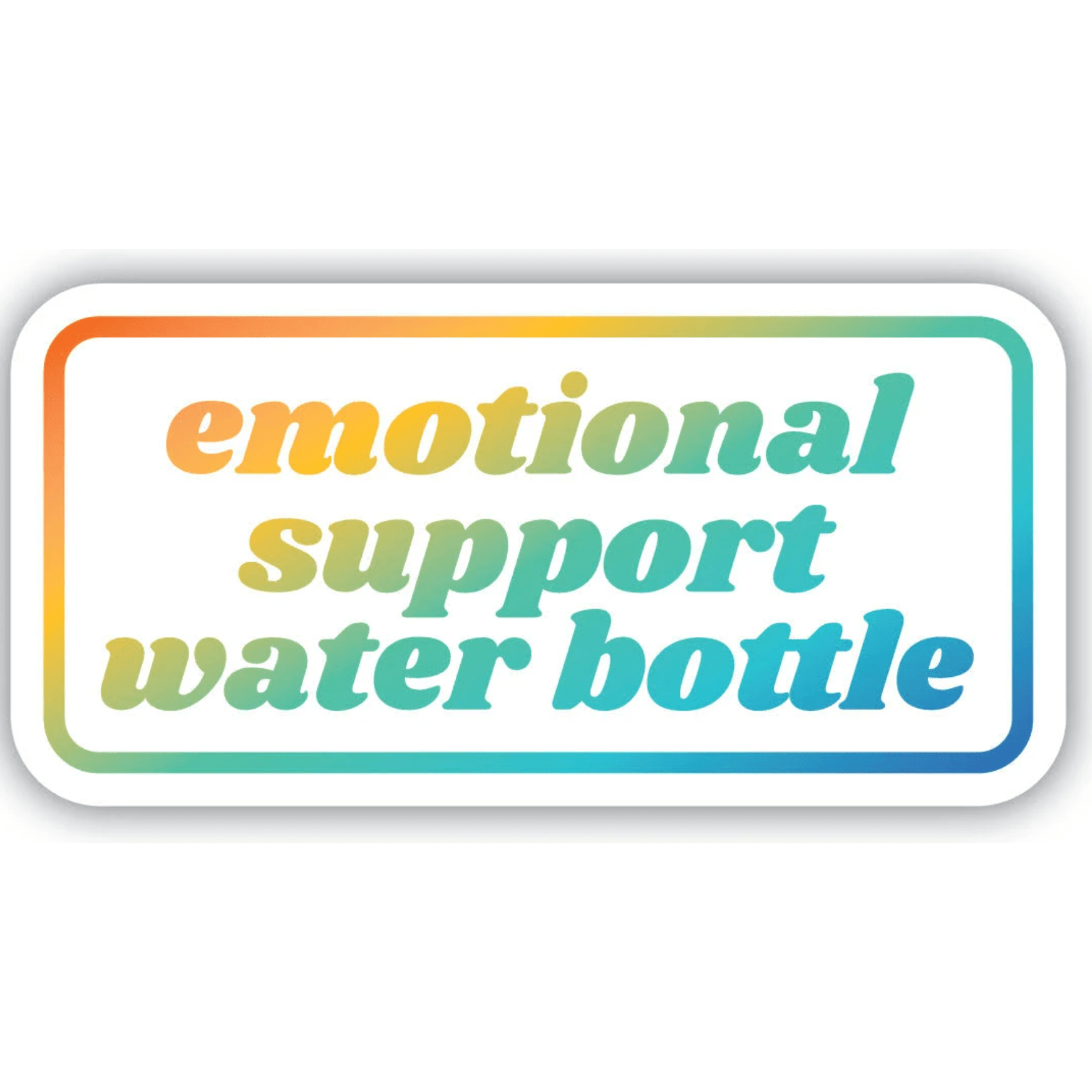 Emotional Support Water Bottle Sticker - White Farmhouse Flowers
