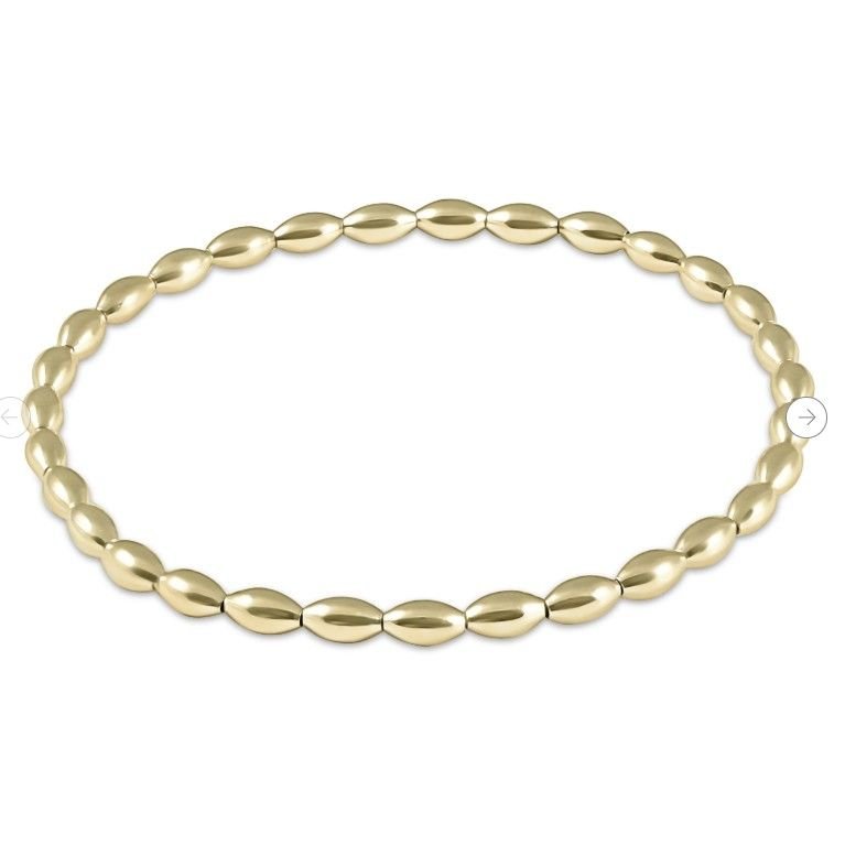eNewton Harmony Small Gold Bracelet (BHARSMG) - White Farmhouse Flowers