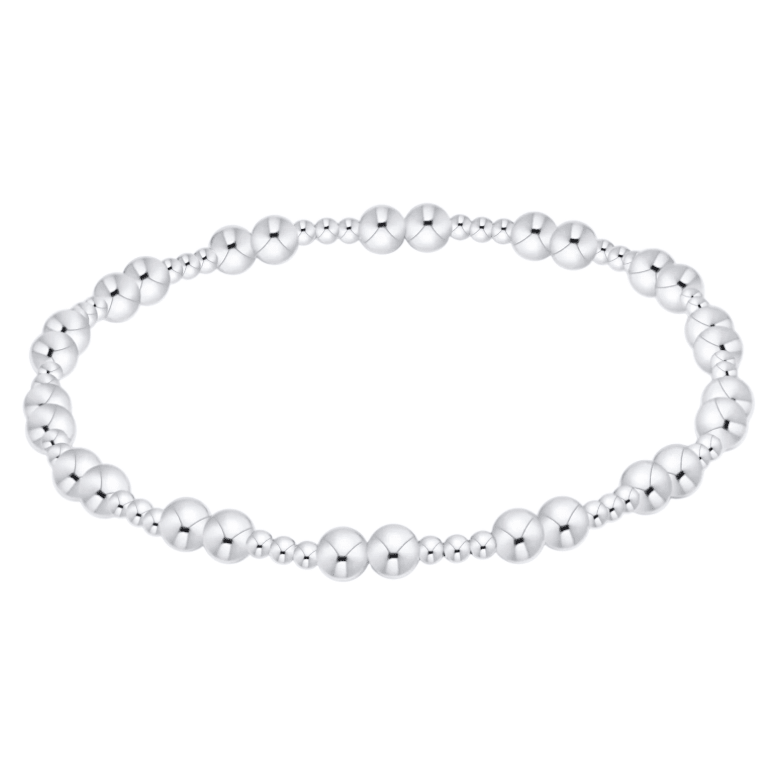 Extends Together Sterling 4mm Bracelet - White Farmhouse Flowers