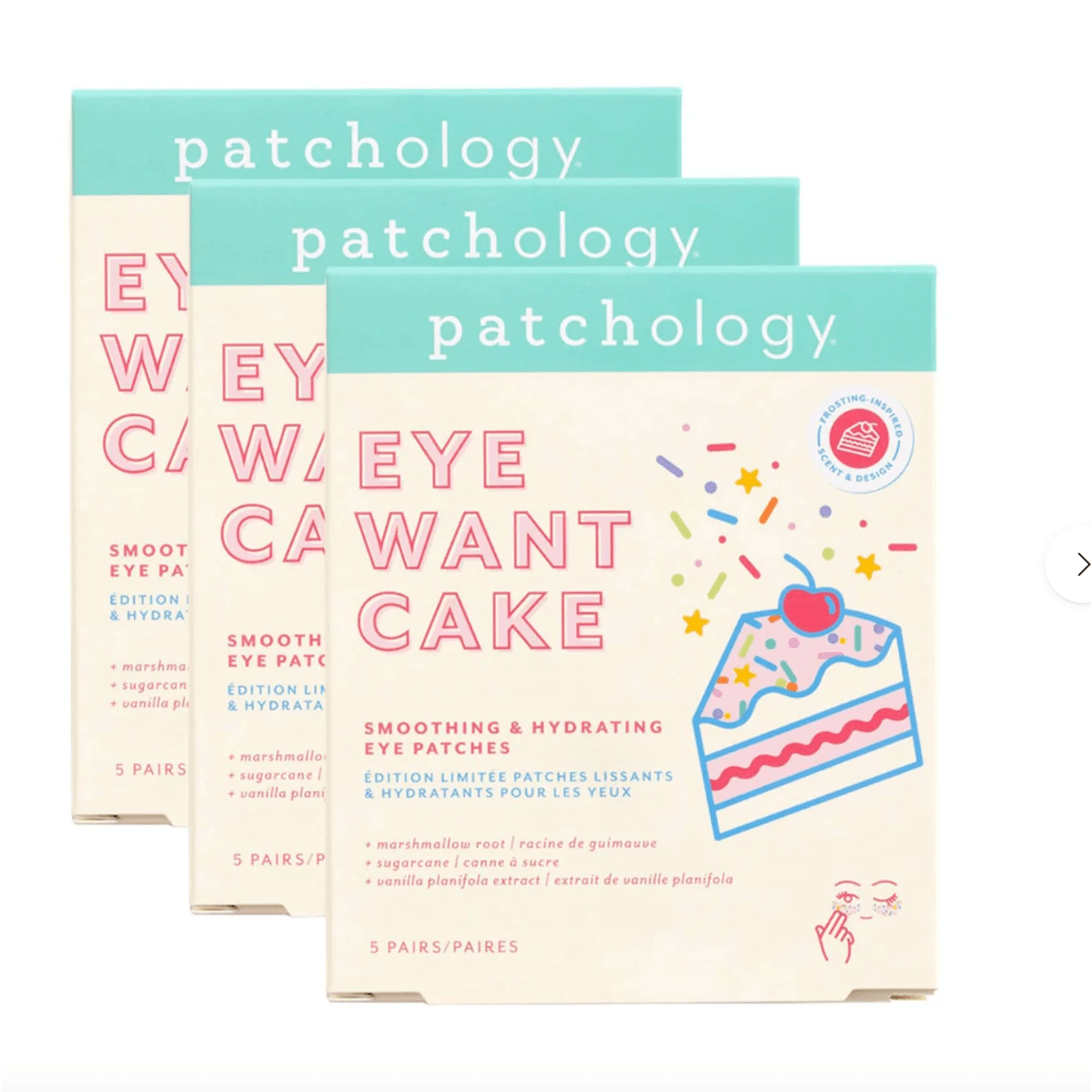 Eye Want Cake Eye Patches 5 Pack - White Farmhouse Flowers