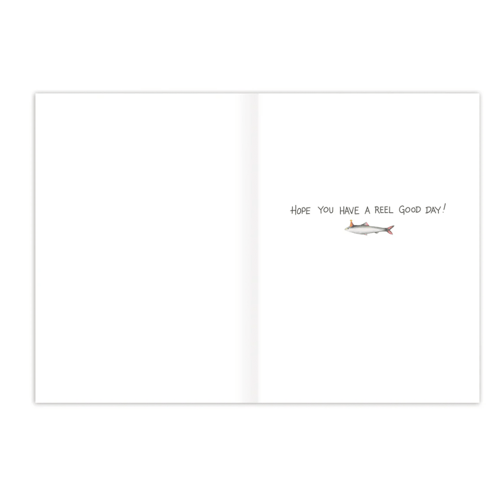Fishing Birthday Card LS003 - White Farmhouse Flowers