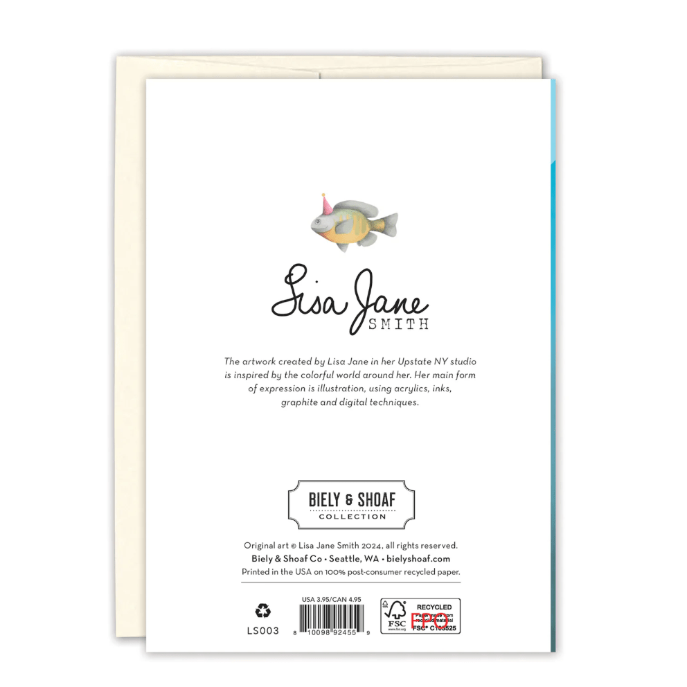 Fishing Birthday Card LS003 - White Farmhouse Flowers