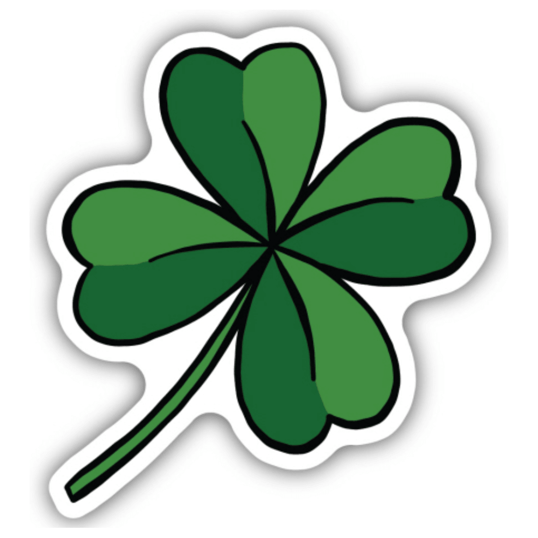 Four Leaf Clover Sticker - White Farmhouse Flowers