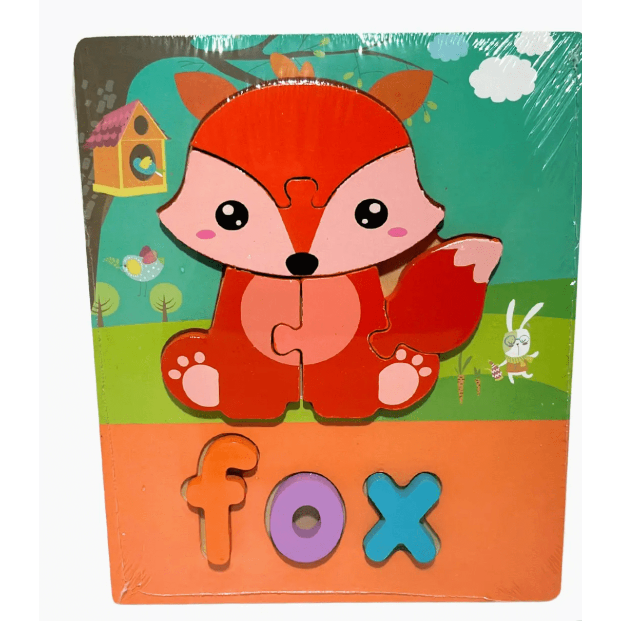 Fox Puzzle for Kids - White Farmhouse Flowers