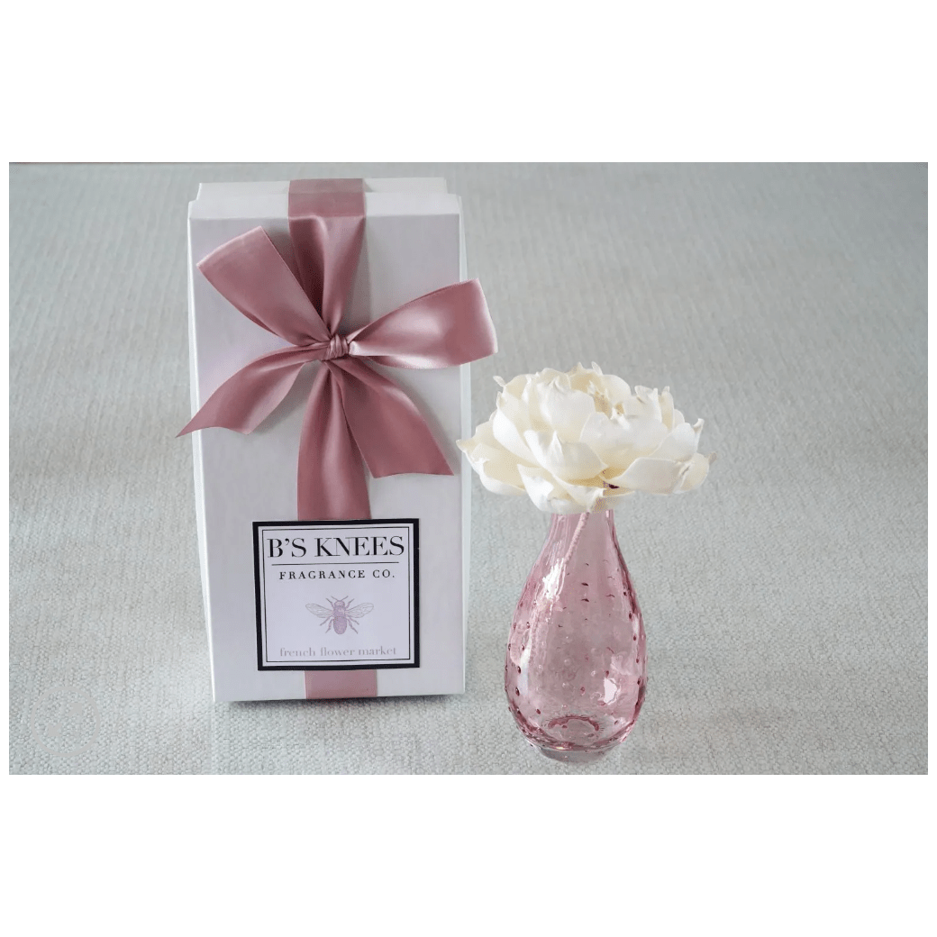 French Flower Market Pink B's Knee's Classic Blossom Diffuser - White Farmhouse Flowers