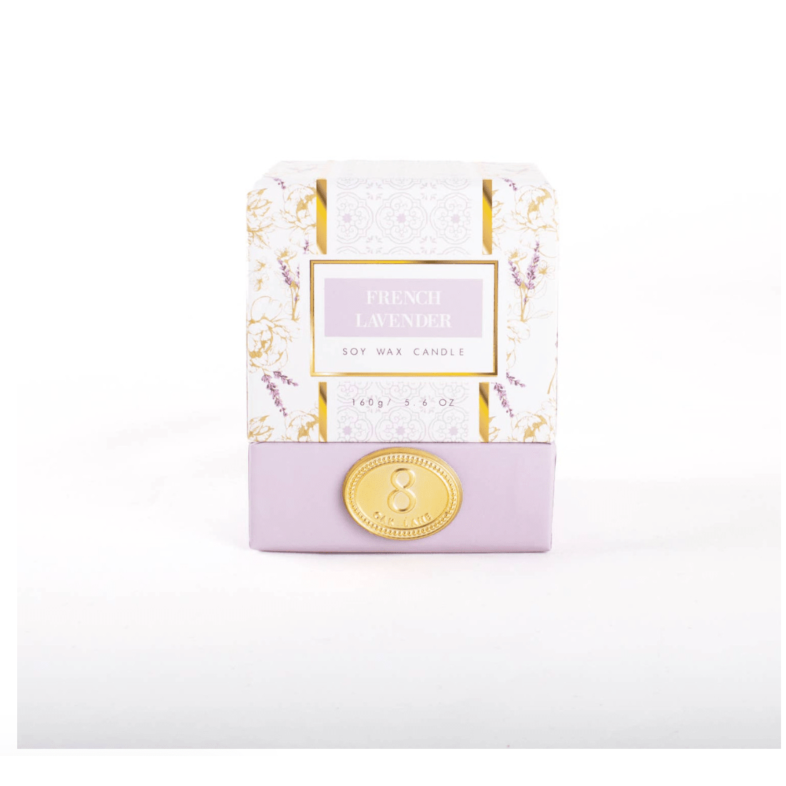 French Lavender Soy Wax Candle - White Farmhouse Flowers