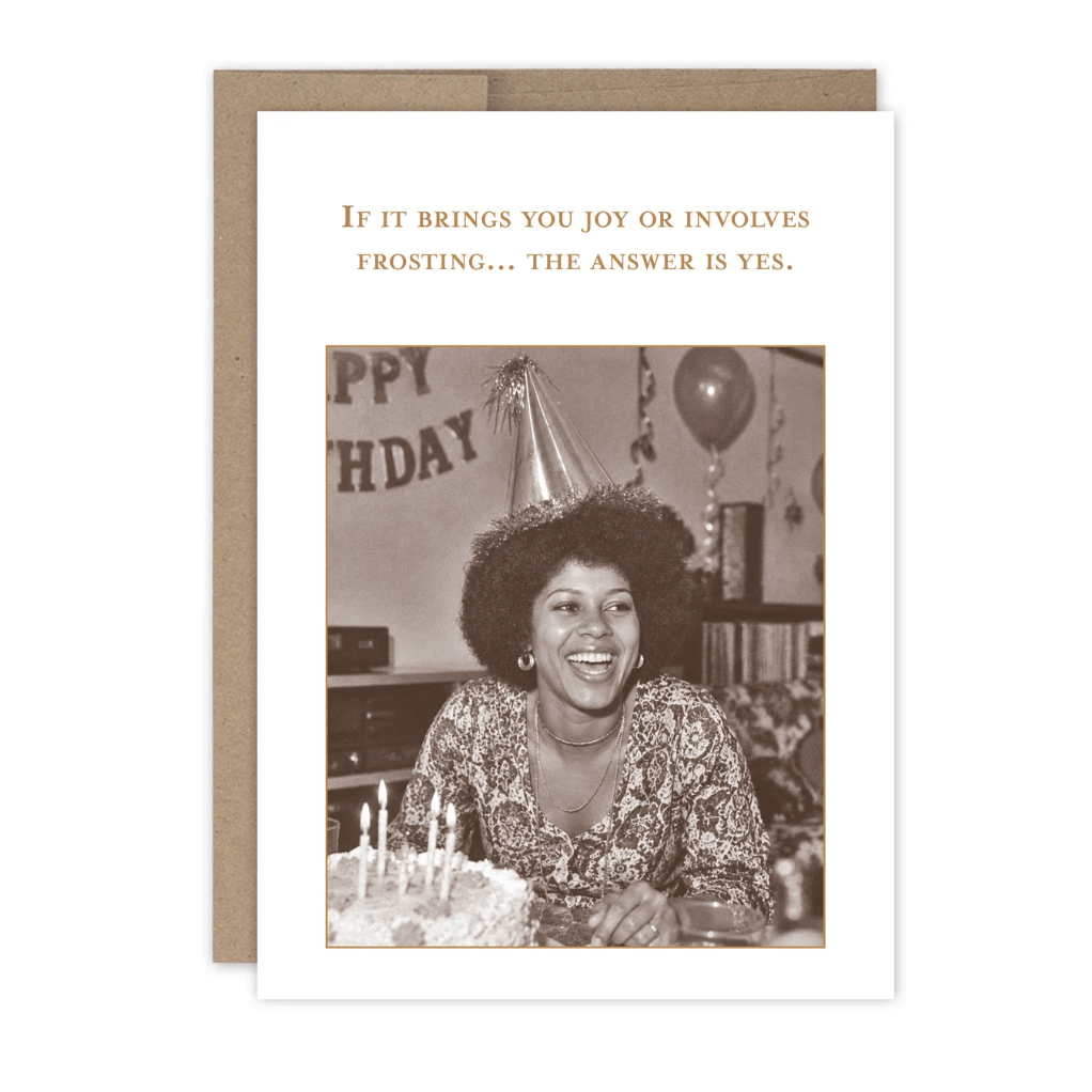Frosting Birthday Card SM836 - White Farmhouse Flowers