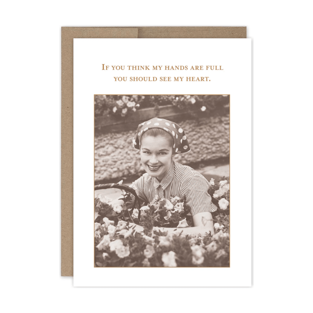 Full Heart Thank you card SM779 - White Farmhouse Flowers