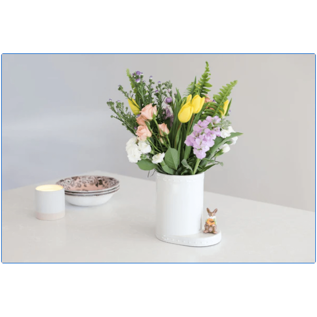 Funny Bunny Mini - White Farmhouse Flowers