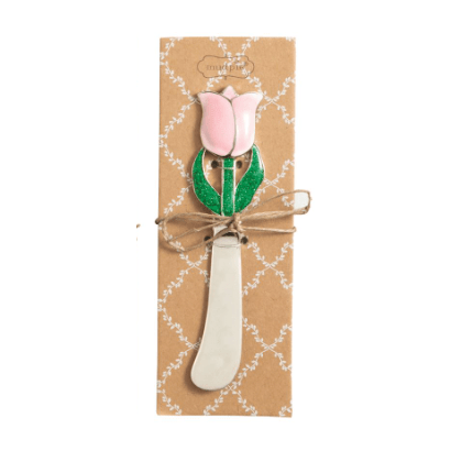 Garden Themed Knife Spreader - White Farmhouse Flowers