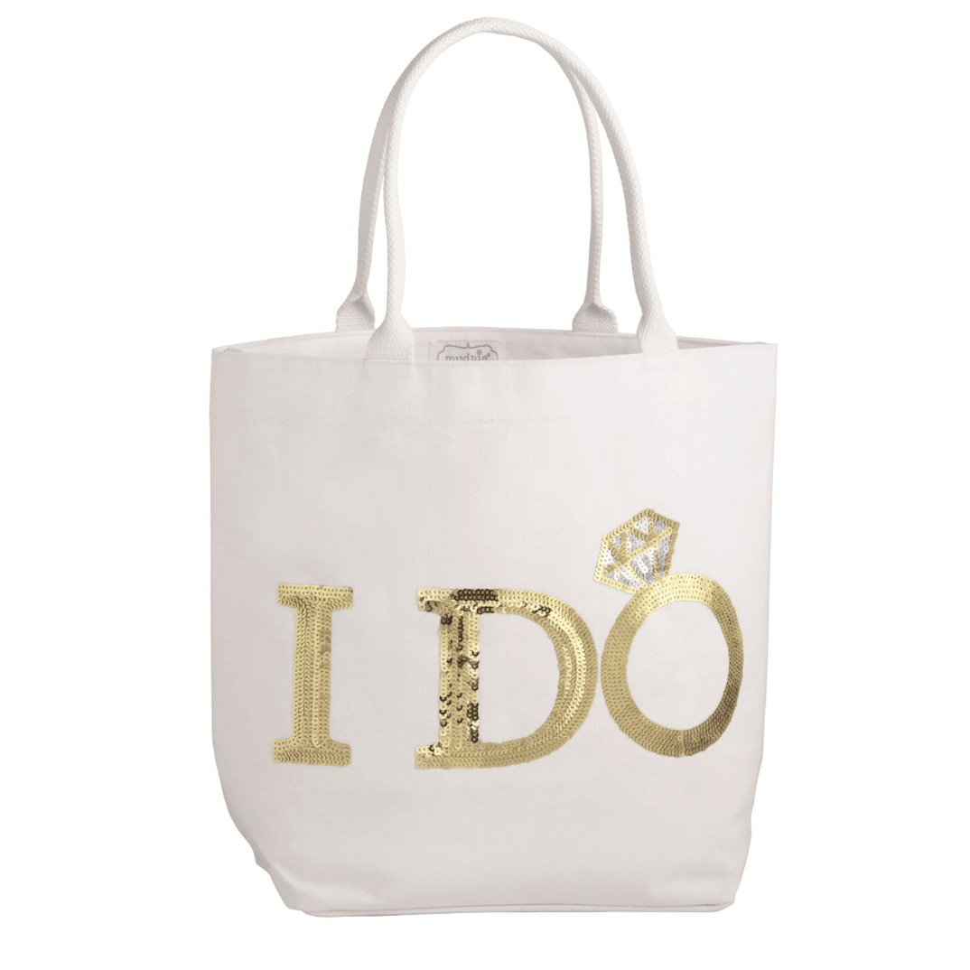 Gold Bride Sparkle Tote - White Farmhouse Flowers
