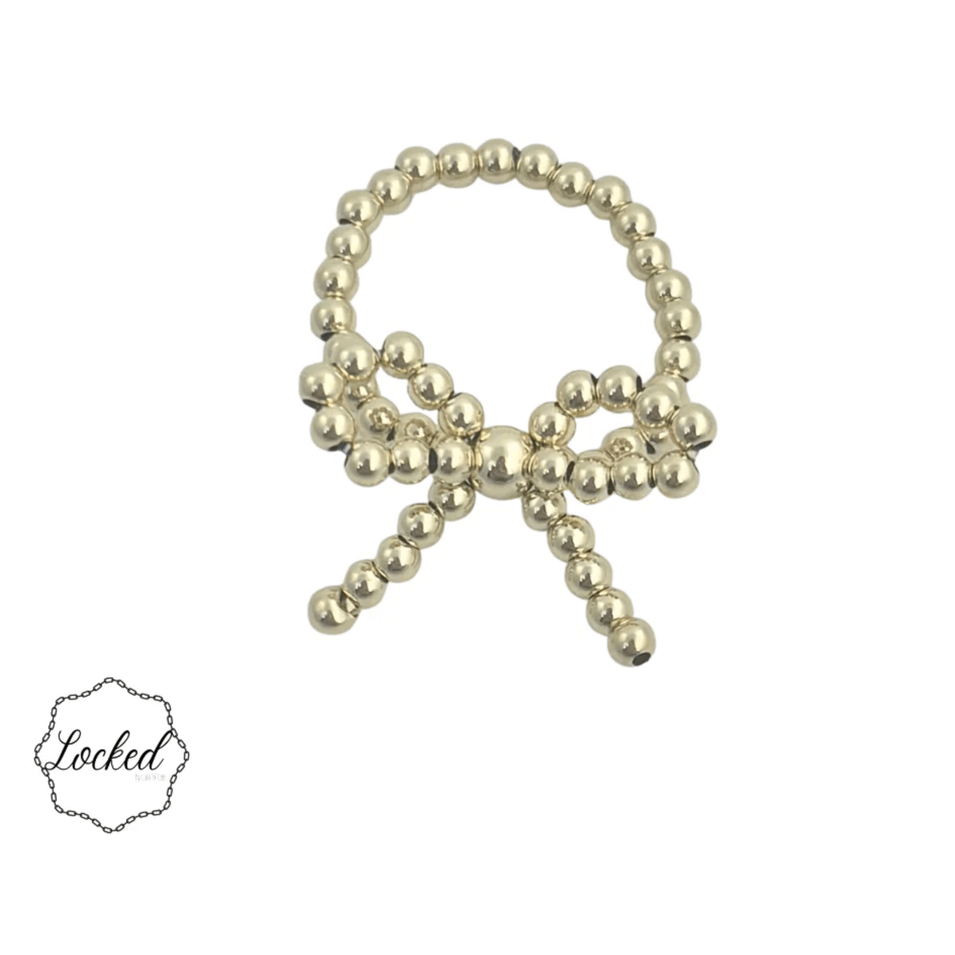 Gold Filled Bow Ring - White Farmhouse Flowers