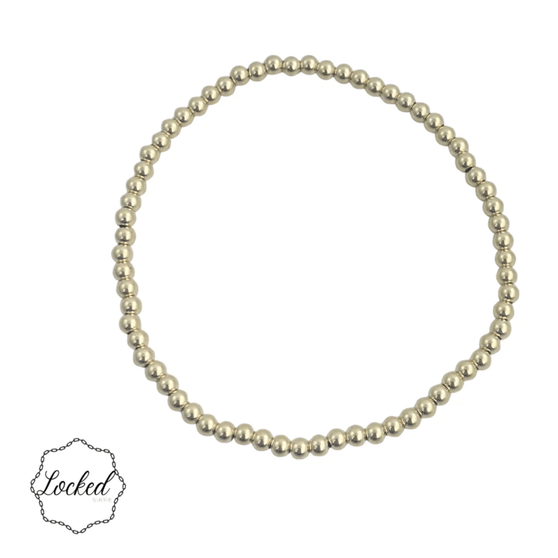 Gold Filled Bracelet - (3mm) - White Farmhouse Flowers