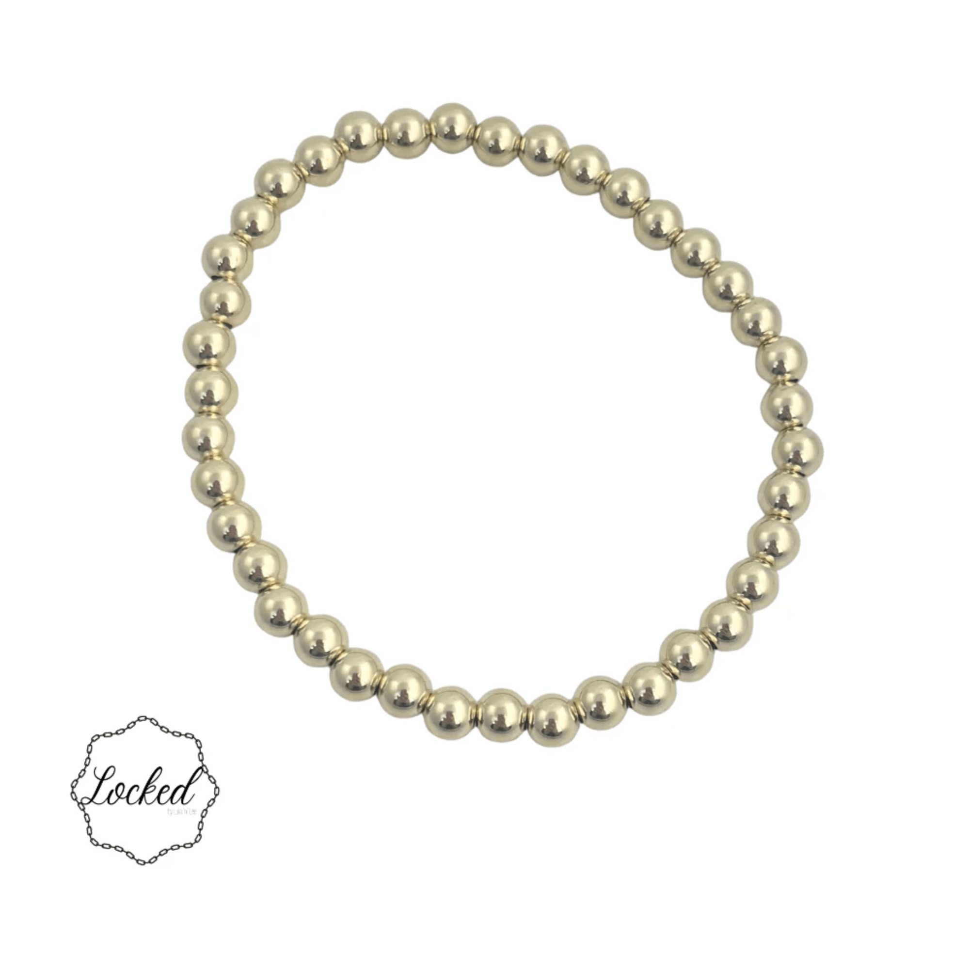 Gold Filled Bracelet - (4mm) - White Farmhouse Flowers