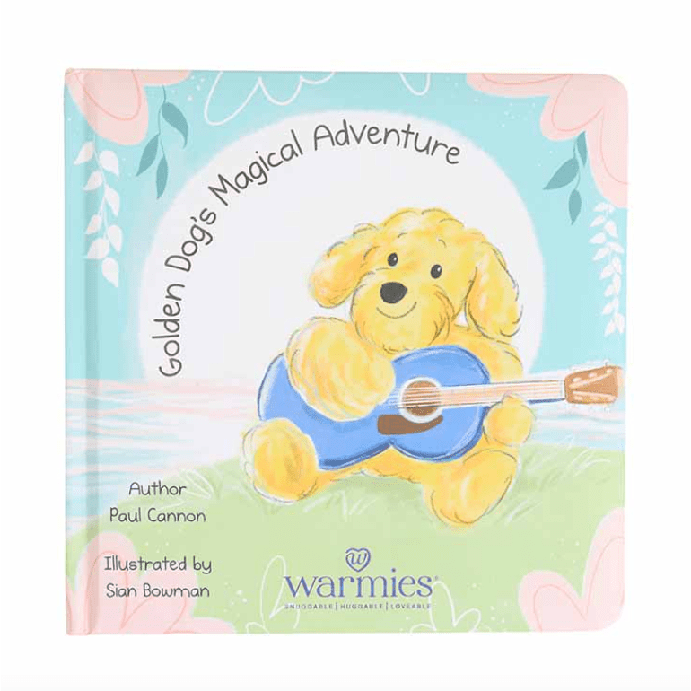 Golden Dog's Magical Adventure Book - White Farmhouse Flowers