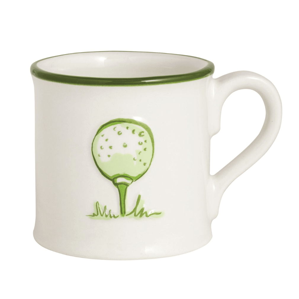 Golfer's Ball and Tee Mug - White Farmhouse Flowers