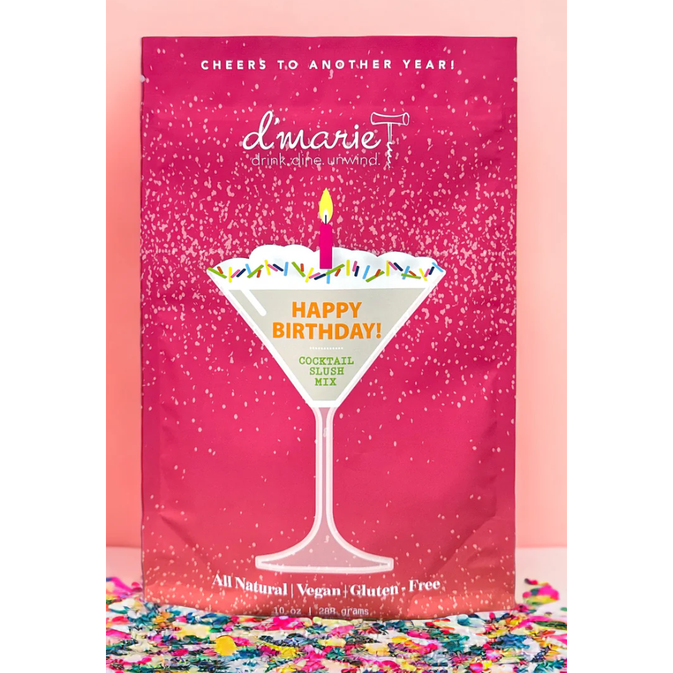 Happy Birthday Cocktail Craft Cocktail Slush Mix - White Farmhouse Flowers