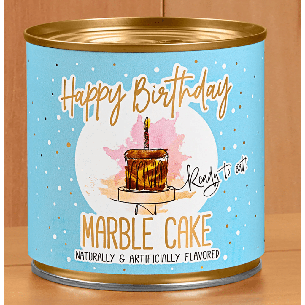 Happy Birthday Marble Cake - White Farmhouse Flowers