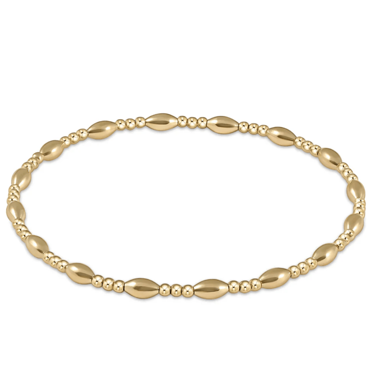 Harmony Sincerity Gold 2mm Bracelet - White Farmhouse Flowers