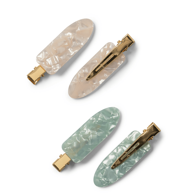 High Standards Creaseless Hair Clips - White Farmhouse Flowers