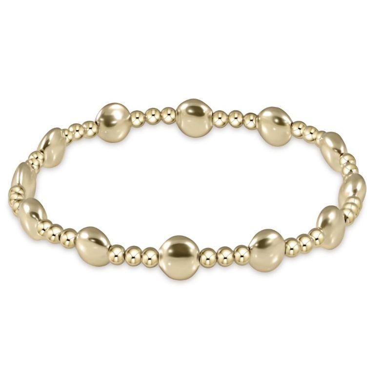 Honesty Sincerity Gold 6mm Bracelet - White Farmhouse Flowers