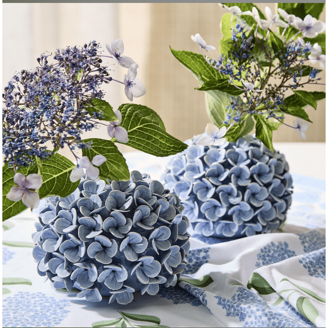 Hydrangea Flower Bud Vase - White Farmhouse Flowers